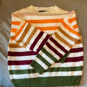 Multi-colored Striped Sweater-Medium